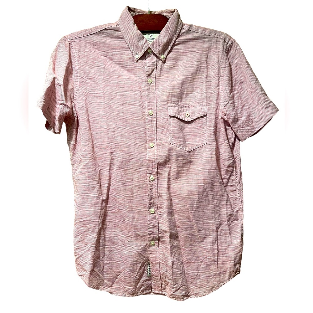 AE men’s short sleeve dress shirt medium